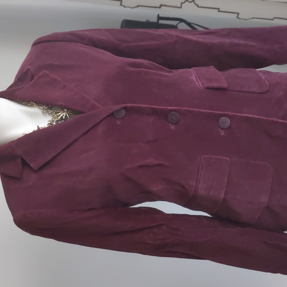 Wine burgundy blazer jacket 4 Small Port wine rich Small - Picture 13 of 17